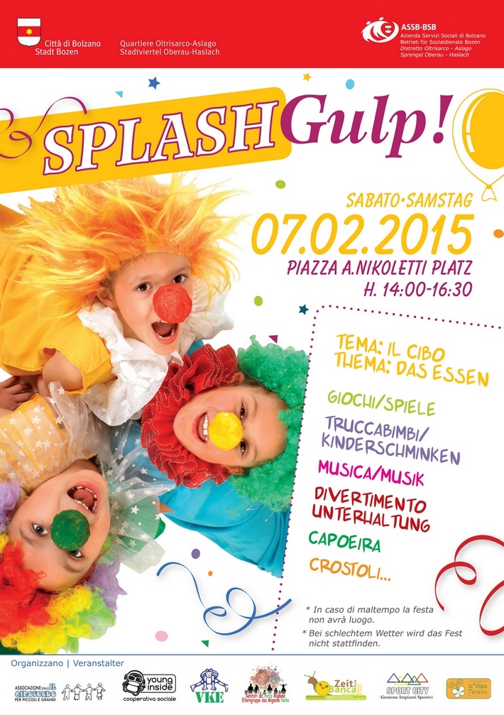 Manifestazione “Splash Gulp!” il carnevale a Oltrisarco 2015 Splash gulp 2015 Flyer 3